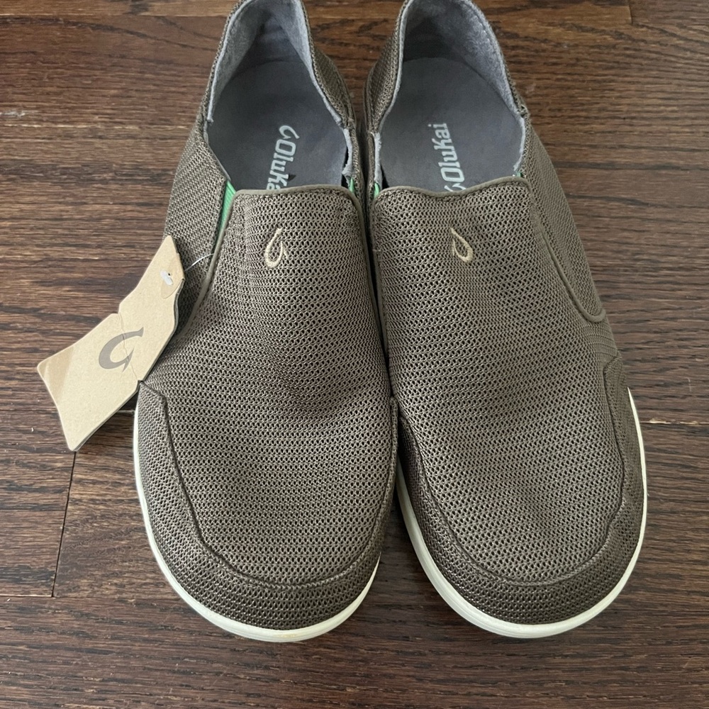 OluKai Brown Loafers Comfortable Slip-Ons